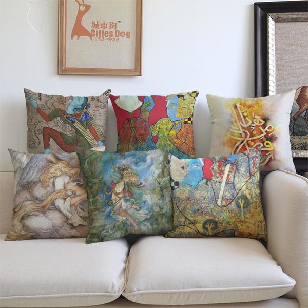 islamic mural pillow cushion cover oil painting character decorative pillows covers will not fade sofa almofada cushion/decorative
islamic mural pillow cushion cover oil painting character decorative pillows covers will not fade sofa almofada cushion/decorative