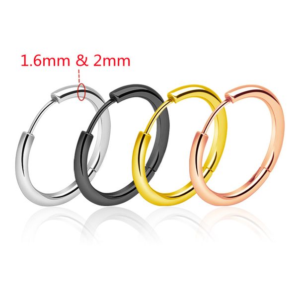 punk hoop earrings simple round man stainless steel circle rock roll mens hip hop jewelry huggie ear stud 1.6mm 2mm, Golden;silver
punk hoop earrings simple round man stainless steel circle rock roll mens hip hop jewelry huggie ear stud 1.6mm 2mm, Golden;silver