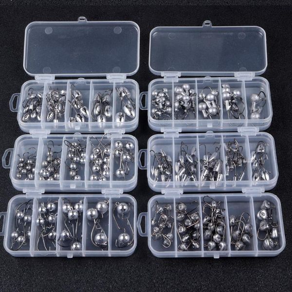 1box mixed weight jig head hook set exposed lead hooks crank for carp fishing lure soft worm
1box mixed weight jig head hook set exposed lead hooks crank for carp fishing lure soft worm