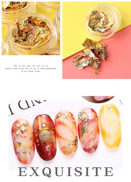 1 box colorful gold and silver tin foil nails stickers 3d luxury nail foils paper manicure art decoration diy nas009, Black
1 box colorful gold and silver tin foil nails stickers 3d luxury nail foils paper manicure art decoration diy nas009, Black