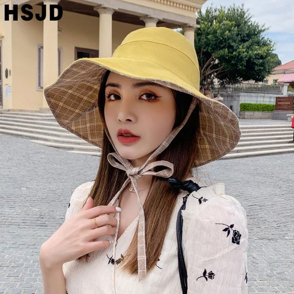 summer women double sided plaid sun hats with bandage wide brim foldable anti-uv beach hat women's cap floppy flat caps bob, Blue;gray
summer women double sided plaid sun hats with bandage wide brim foldable anti-uv beach hat women's cap floppy flat caps bob, Blue;gray