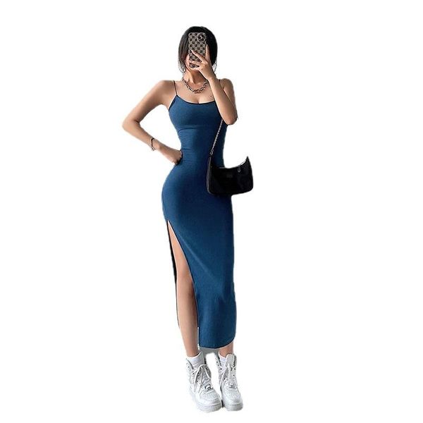 casual dresses summer fashion women dress pure color strap slim split harajuku outdoor v-neck long clothes, Black;gray
casual dresses summer fashion women dress pure color strap slim split harajuku outdoor v-neck long clothes, Black;gray