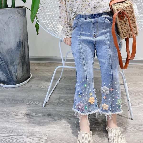 jeans kids girls pants boot cut flowers long children clothes trousers for 3-9 yrs fashion denim in girl, Blue
jeans kids girls pants boot cut flowers long children clothes trousers for 3-9 yrs fashion denim in girl, Blue