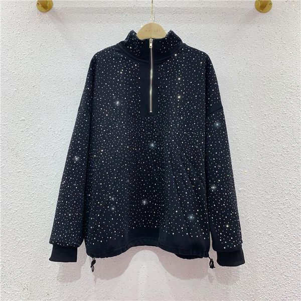 women's hoodies & sweatshirts fashion drill autumn hoody female loose student stand collar pullover women casual sweatshirt hoodie thic, Black
women's hoodies & sweatshirts fashion drill autumn hoody female loose student stand collar pullover women casual sweatshirt hoodie thic, Black