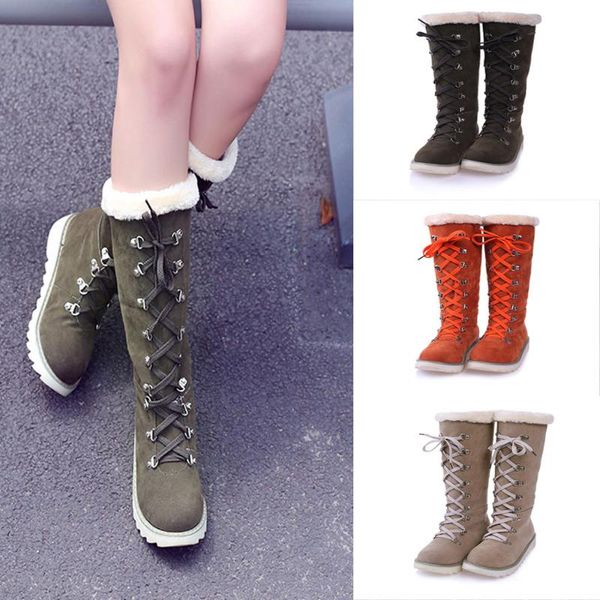 boots women's shoes platform lace-up the knee non-slip round toe snow outdoor pu leather winter t3#, Black
boots women's shoes platform lace-up the knee non-slip round toe snow outdoor pu leather winter t3#, Black