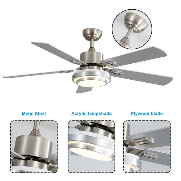 us stock 52 inch ceiling fan with light and remote - reversible, dimmable, speed adjustable modern style kbs-5207
us stock 52 inch ceiling fan with light and remote - reversible, dimmable, speed adjustable modern style kbs-5207