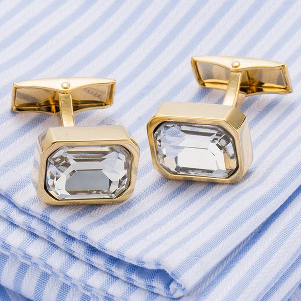 the new french shirt sleeve nail white crystal cufflinks cuff gold dress buttons, Silver
the new french shirt sleeve nail white crystal cufflinks cuff gold dress buttons, Silver