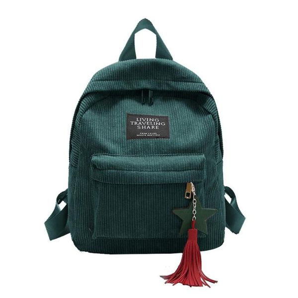 outdoor bags women's 2021 fashion wild corduroy backpack multi-color tassel five-pointed star pendent school bag /e
outdoor bags women's 2021 fashion wild corduroy backpack multi-color tassel five-pointed star pendent school bag /e
