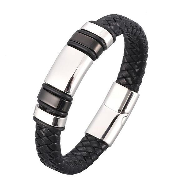 trendy mens jewelry black braided leather rope bracelet magnetic buckle bangles punk hip hop accessories male wrist band pd0987 charm bracel, Golden;silver
trendy mens jewelry black braided leather rope bracelet magnetic buckle bangles punk hip hop accessories male wrist band pd0987 charm bracel, Golden;silver