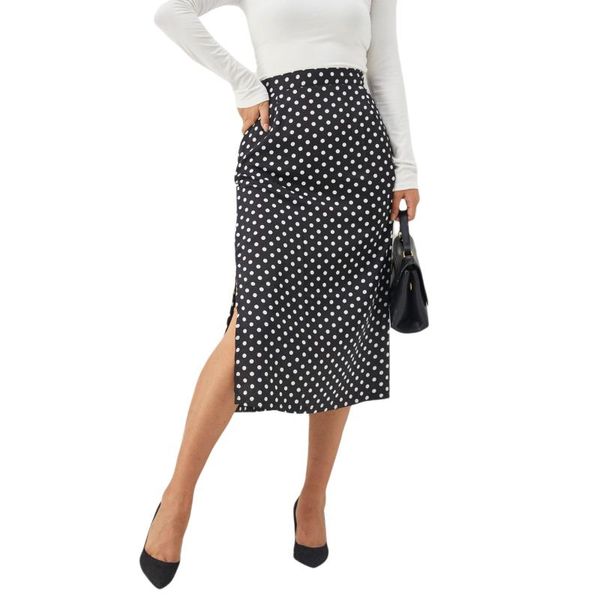 skirts women autumn slit skirt adults casual style polka dot pattern high waist split mid clothes 5 colors lady spring clothing, Black
skirts women autumn slit skirt adults casual style polka dot pattern high waist split mid clothes 5 colors lady spring clothing, Black