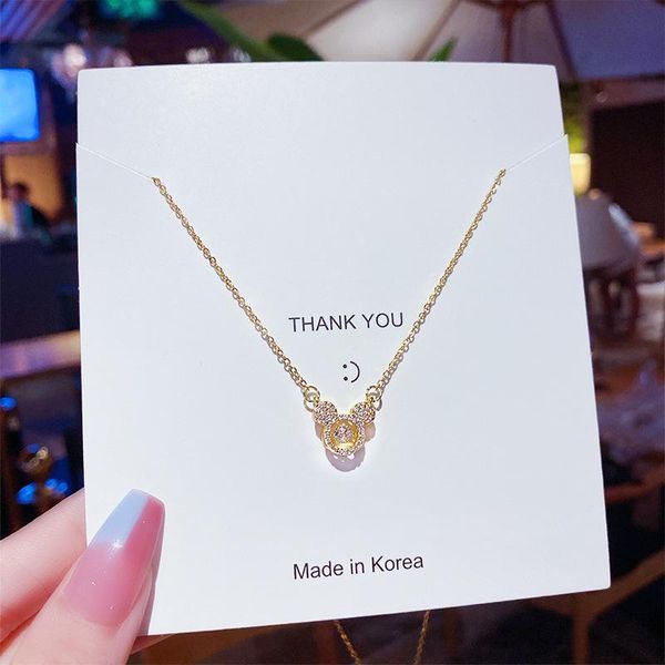 pendant necklaces cute mouse crystal hollow design cartoon anime clavicle chain fashion jewelry wholesale 2021 luxury for women, Silver
pendant necklaces cute mouse crystal hollow design cartoon anime clavicle chain fashion jewelry wholesale 2021 luxury for women, Silver