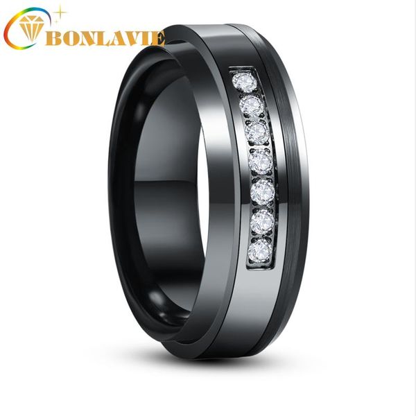 wedding rings bonlavie 8mm inlaid zircon lassa middle polished black tungsten carbide ring men's fashion jewelry gift, Slivery;golden
wedding rings bonlavie 8mm inlaid zircon lassa middle polished black tungsten carbide ring men's fashion jewelry gift, Slivery;golden