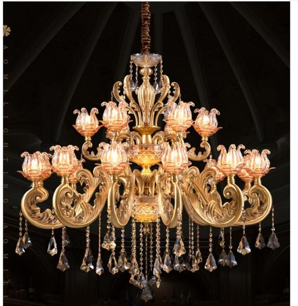 chandeliers european modern d115cm h120cm 18l crystal chandelier 100% copper el lamp restaurant 90v~240v led k9
chandeliers european modern d115cm h120cm 18l crystal chandelier 100% copper el lamp restaurant 90v~240v led k9