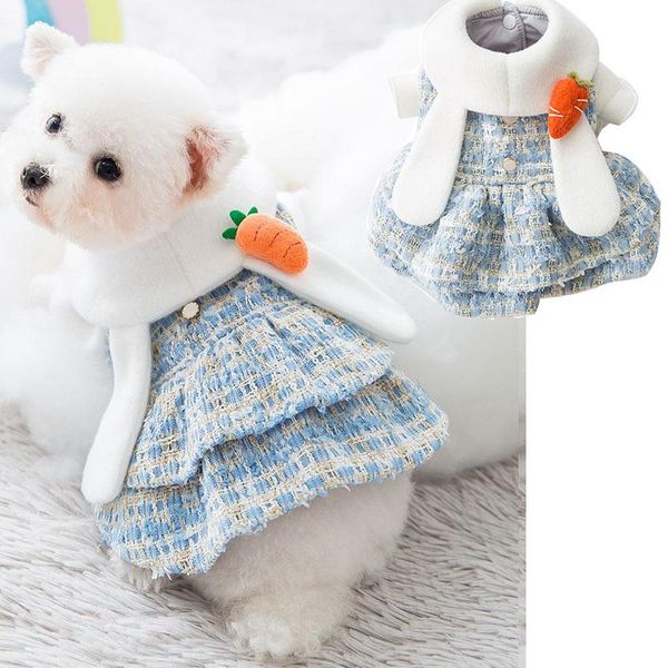 dog apparel winter pet clothes dress cat princess warm coat cute puppy clothing