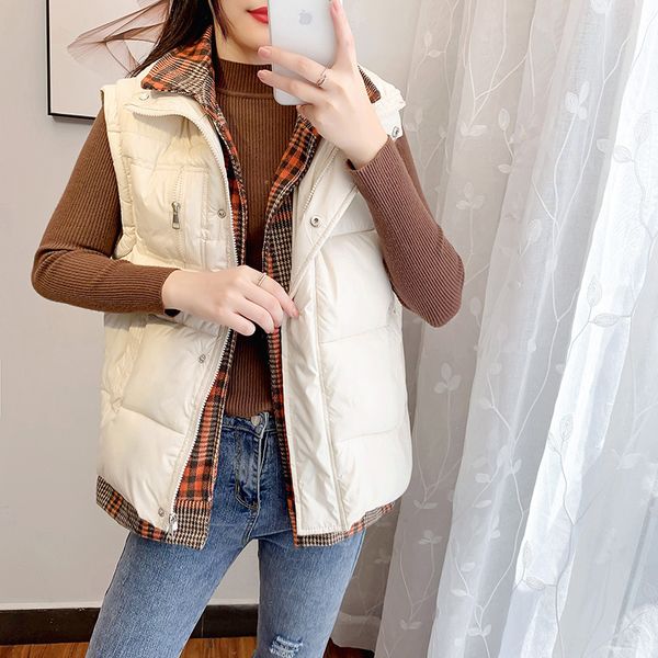 vests down cotton et 2021 autumn and winter external waistcoat fashionable korean loose women's vt, Black;white
vests down cotton et 2021 autumn and winter external waistcoat fashionable korean loose women's vt, Black;white