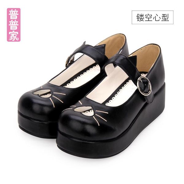 princess sweet lolita shoes autumn and spring original thick bottom muffin embroidered heart-shaped soft sister pu9867 sandals, Black
princess sweet lolita shoes autumn and spring original thick bottom muffin embroidered heart-shaped soft sister pu9867 sandals, Black