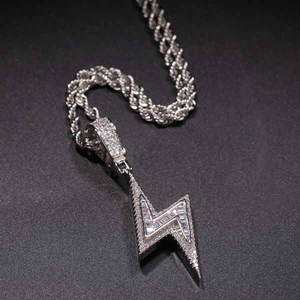 iced out lightning pendant necklaces mens gold necklace fashion hip hop jewelry, Silver
iced out lightning pendant necklaces mens gold necklace fashion hip hop jewelry, Silver