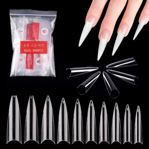 false nails 600pcs nail tips stiletto french acrylic clear half cover pointed fake long claw artificial, Red;gold
false nails 600pcs nail tips stiletto french acrylic clear half cover pointed fake long claw artificial, Red;gold