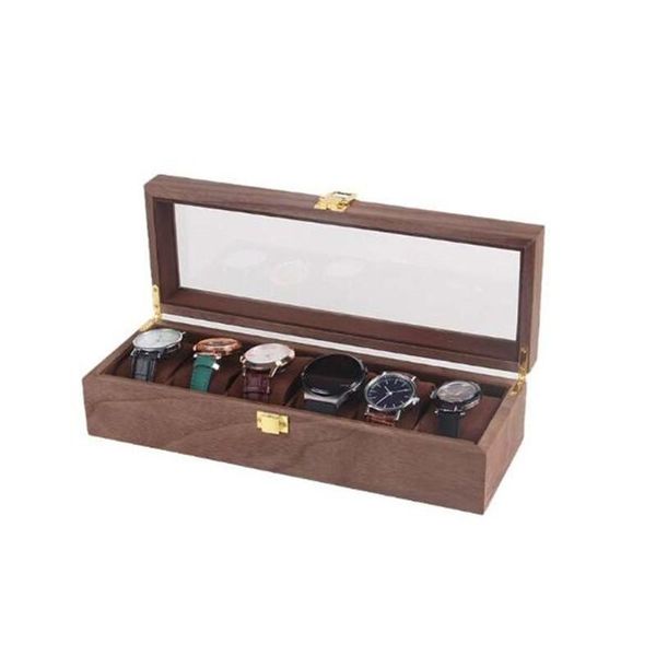 watch boxes & cases 6 grids updated wood box jewelry collection organizer walnut case storage for men women gift, Black;blue
watch boxes & cases 6 grids updated wood box jewelry collection organizer walnut case storage for men women gift, Black;blue