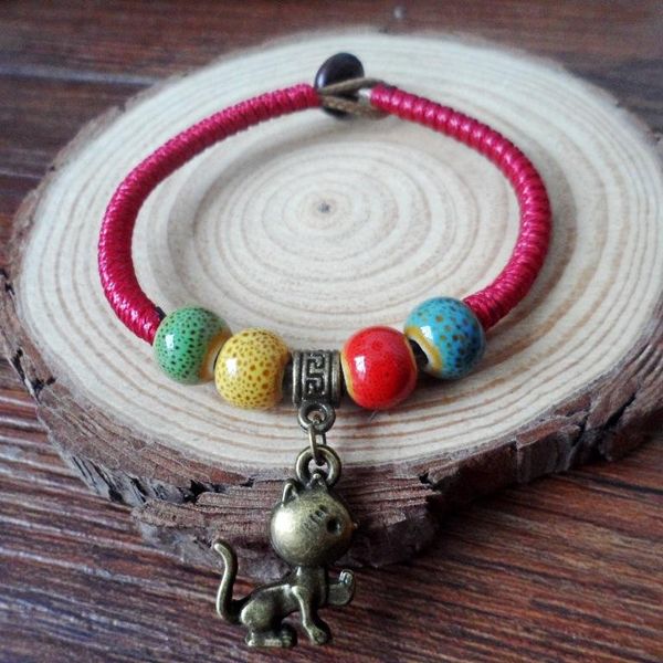 charm bracelets 1pc ceramic hand woven bracelet jewelry national style kitten, Golden;silver
charm bracelets 1pc ceramic hand woven bracelet jewelry national style kitten, Golden;silver