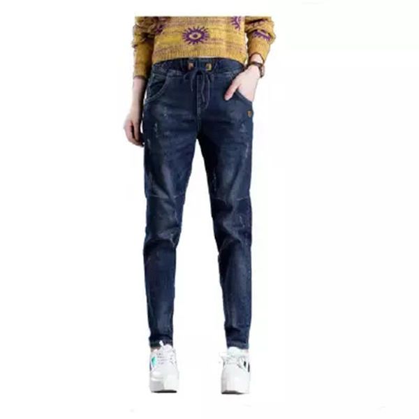 women's jeans women 's clothing fund of 2021 autumn and winter fashion show thin denim feet tall waist trousers ls6043, Blue 
women's jeans women 's clothing fund of 2021 autumn and winter fashion show thin denim feet tall waist trousers ls6043, Blue