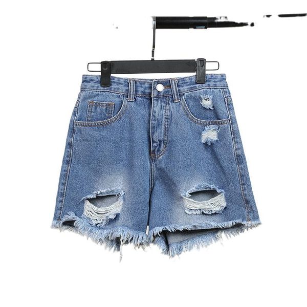 summer ladies fashion women's jeans worn tassel denim shorts ripped edge pants women, Blue 
summer ladies fashion women's jeans worn tassel denim shorts ripped edge pants women, Blue