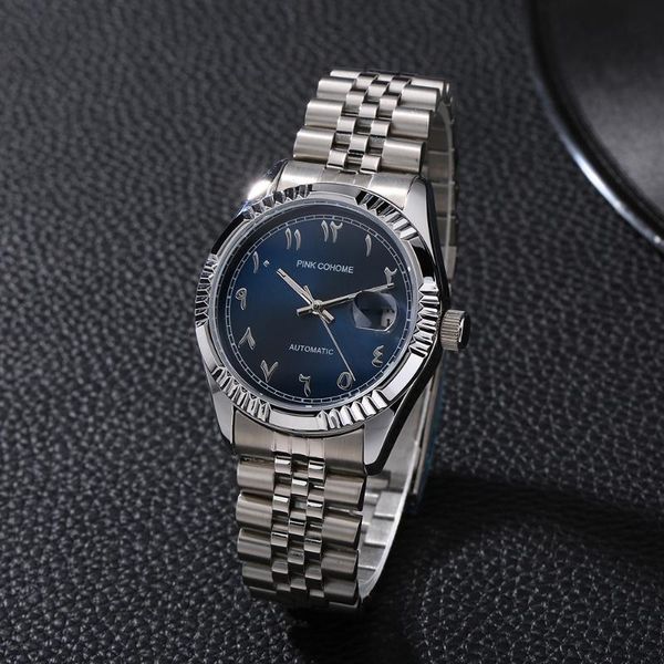 wristwatches 316l steel band automatic watches islamic arabic numerals solid stainless automatique montre mecanique, Slivery;brown
wristwatches 316l steel band automatic watches islamic arabic numerals solid stainless automatique montre mecanique, Slivery;brown