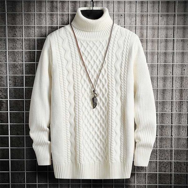 black turtleneck sweater men knitted thick pull homme winter fashion men's pullovers sweater solid streetwear geometric coat man 220108, White;black
black turtleneck sweater men knitted thick pull homme winter fashion men's pullovers sweater solid streetwear geometric coat man 220108, White;black
