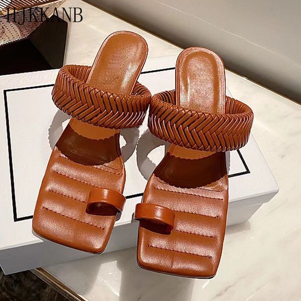 women high heel slippers solid color cozy leather woven clip toe slides summer leisure dress shoes outdoor holiday flip flops 80% off outlet, Black
women high heel slippers solid color cozy leather woven clip toe slides summer leisure dress shoes outdoor holiday flip flops 80% off outlet, Black