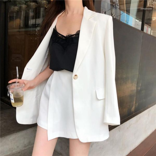 brand women fashion coat autumn outfit notched collar single button casual white blazer streetwear female long blazer1, White;black
brand women fashion coat autumn outfit notched collar single button casual white blazer streetwear female long blazer1, White;black