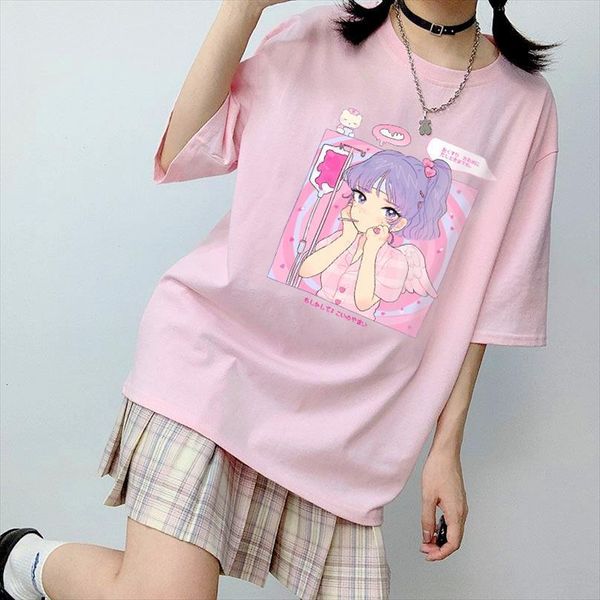 japanese cartoon sweet cute girl men casual pink harajuku chic loose anime electric shock girls y2k vintage summer women, White;black
japanese cartoon sweet cute girl men casual pink harajuku chic loose anime electric shock girls y2k vintage summer women, White;black