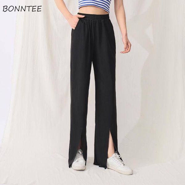 women's pants & capris casual women summer all-match simple basic high waist students retro large size solid trendy wide leg black ladi, Black;white
women's pants & capris casual women summer all-match simple basic high waist students retro large size solid trendy wide leg black ladi, Black;white
