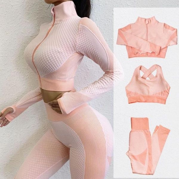 yoga outfit women set gym clothing female sport fitness suit running clothes long sleeve +sport bra+seamless leggings workout wear
yoga outfit women set gym clothing female sport fitness suit running clothes long sleeve +sport bra+seamless leggings workout wear
