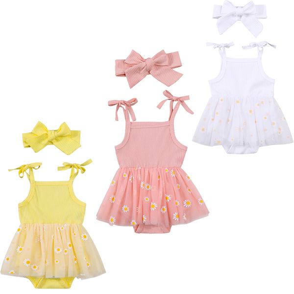 lovely infant baby girls romper dress headband sunflowers printed lace patchwork strapless belt jumpsuits 3 colors, White
lovely infant baby girls romper dress headband sunflowers printed lace patchwork strapless belt jumpsuits 3 colors, White