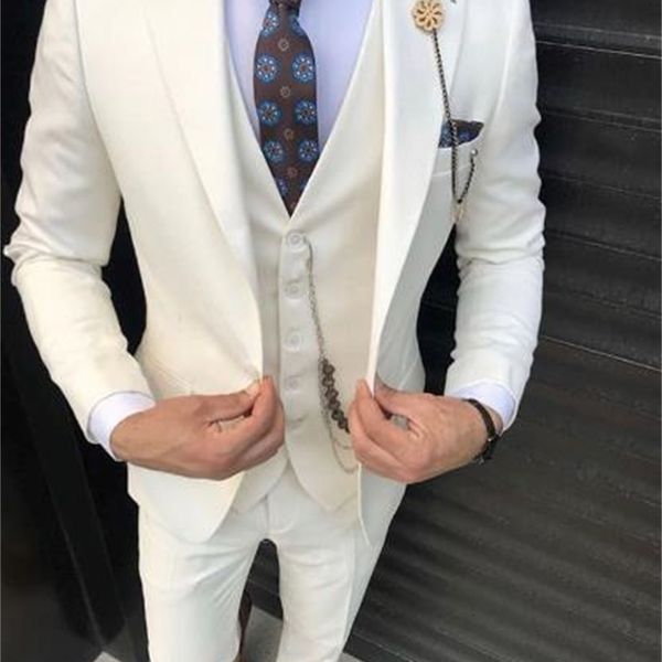 men's suits & blazers ivory tuxedo men's formal business wedding suits of arrival men tuxedos pour hommes (jacket + pants vest tie, White;black
men's suits & blazers ivory tuxedo men's formal business wedding suits of arrival men tuxedos pour hommes (jacket + pants vest tie, White;black