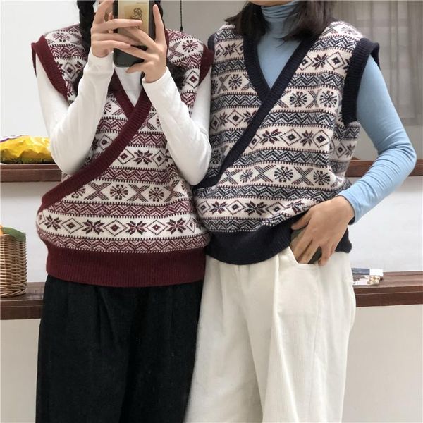 women's vests pullover sleeveless tank sweater knitted waistcoat jacquard vintage loose plus size spring, Black;white
women's vests pullover sleeveless tank sweater knitted waistcoat jacquard vintage loose plus size spring, Black;white