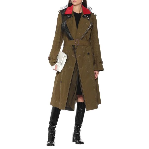 women's trench coats quality end 11.24 high autumn winter organza patchwork women fashion temperament cotton long coat, Tan;black
women's trench coats quality end 11.24 high autumn winter organza patchwork women fashion temperament cotton long coat, Tan;black