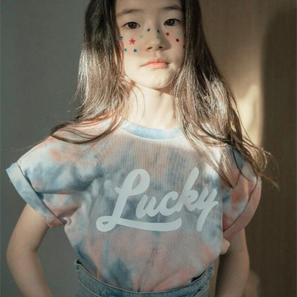 summer short sleeved kids t shirt tie dye loose girls fashion cotton soft children clothes teen shirts, 6075, Blue
summer short sleeved kids t shirt tie dye loose girls fashion cotton soft children clothes teen shirts, 6075, Blue