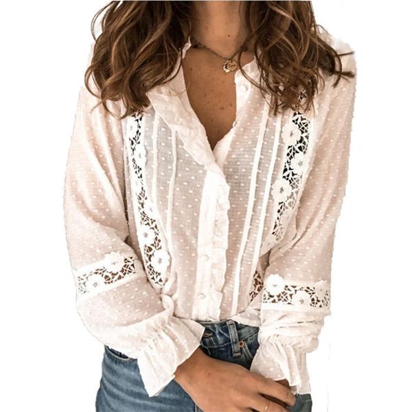 women's t-shirt women casual white shirt ruffles blouse v-neck flare long sleeve hollow out floral , s/ / l/xl/2xl
women's t-shirt women casual white shirt ruffles blouse v-neck flare long sleeve hollow out floral , s/ / l/xl/2xl