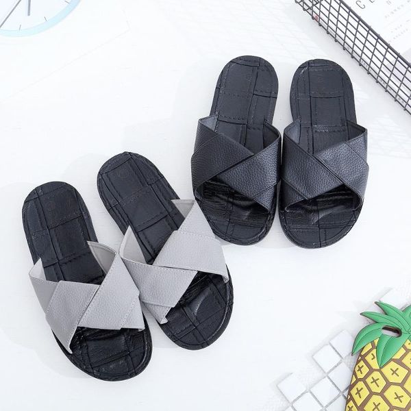 slippers man's pu leather brand flip flops summer beach for men casual outdoor shoes non-slide male 40-45, Black
slippers man's pu leather brand flip flops summer beach for men casual outdoor shoes non-slide male 40-45, Black