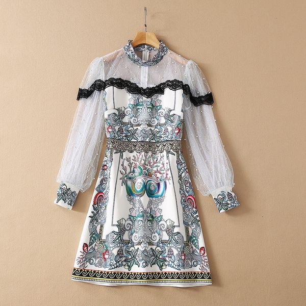 casual dresses european and american women's clothing spring mesh long sleeves nail beads lace spliced starfish printing fashion dress, Black;gray
casual dresses european and american women's clothing spring mesh long sleeves nail beads lace spliced starfish printing fashion dress, Black;gray