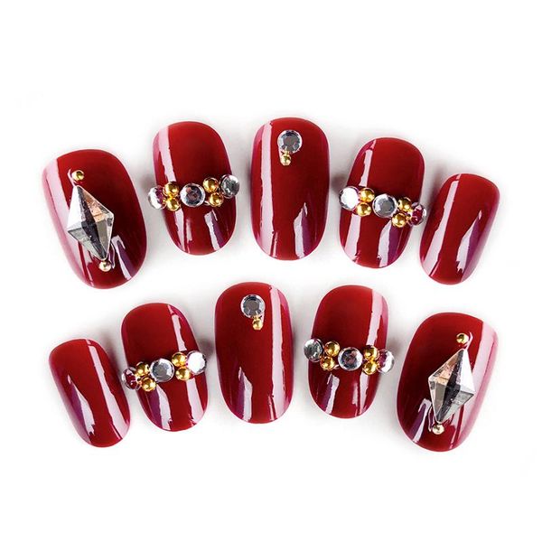 red fake nails full cover diamond glossy wearable diy design decoration nail art sticker patch with glue accessories tool false, Red;gold
red fake nails full cover diamond glossy wearable diy design decoration nail art sticker patch with glue accessories tool false, Red;gold