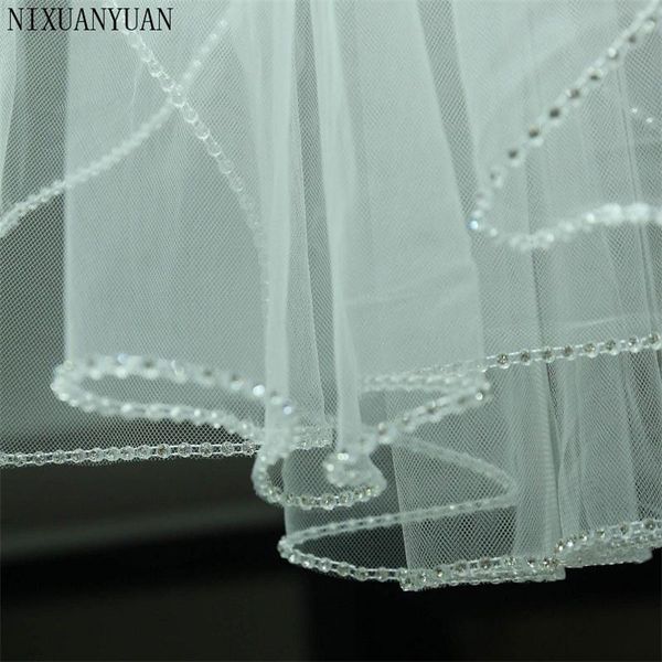 bridal veils wedding accessory short crystal edge veil white ivory custom made length 1 tier with metal comb, Black
bridal veils wedding accessory short crystal edge veil white ivory custom made length 1 tier with metal comb, Black
