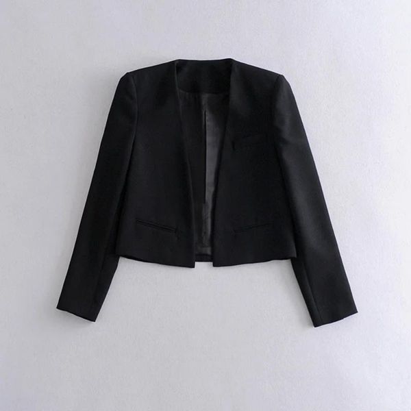 korean women's 2021 spring black fashion temperament short suit european and american jacket women suits & blazers, White;black
korean women's 2021 spring black fashion temperament short suit european and american jacket women suits & blazers, White;black