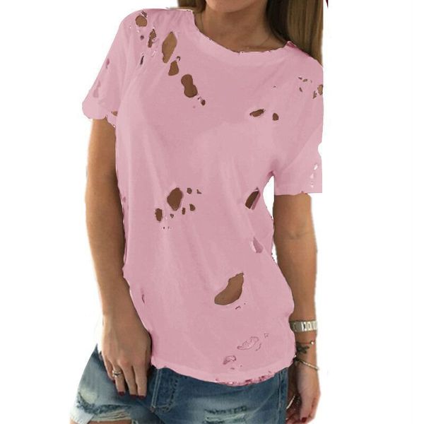 women's wear european and american holes versatile short sleeved women's t-shirt halloween women's summer, White
women's wear european and american holes versatile short sleeved women's t-shirt halloween women's summer, White