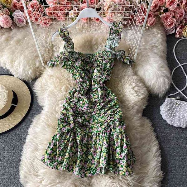 summer temperament fashion sweet wood ear sling dress folds slim short ruffled holiday fishtail floral c112 210507, Black;gray
summer temperament fashion sweet wood ear sling dress folds slim short ruffled holiday fishtail floral c112 210507, Black;gray