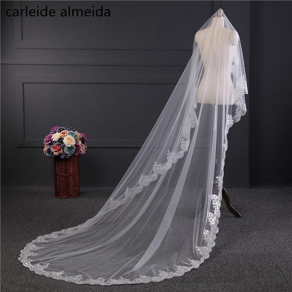 bridal veils 3m length wedding veil sequined lace appliques voile de mariee swiss tulle velo novia, Black
bridal veils 3m length wedding veil sequined lace appliques voile de mariee swiss tulle velo novia, Black