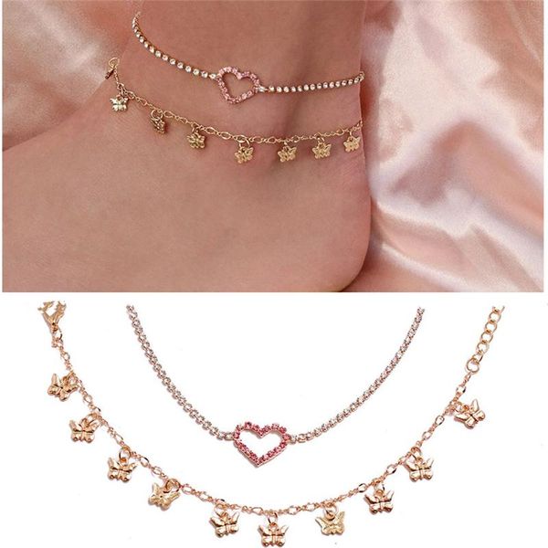 anklets bohemia rhinestone for women heart butterfly cuban link anklet bracelet on leg chain barefoot sandales beach jewelry, Red;blue
anklets bohemia rhinestone for women heart butterfly cuban link anklet bracelet on leg chain barefoot sandales beach jewelry, Red;blue
