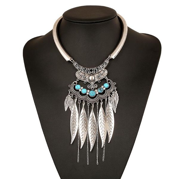 pendant necklaces 2021 fashion boho vintage collier bohemian necklace colar leaf tassel statement maxi & pendants women jewelry, Silver
pendant necklaces 2021 fashion boho vintage collier bohemian necklace colar leaf tassel statement maxi & pendants women jewelry, Silver