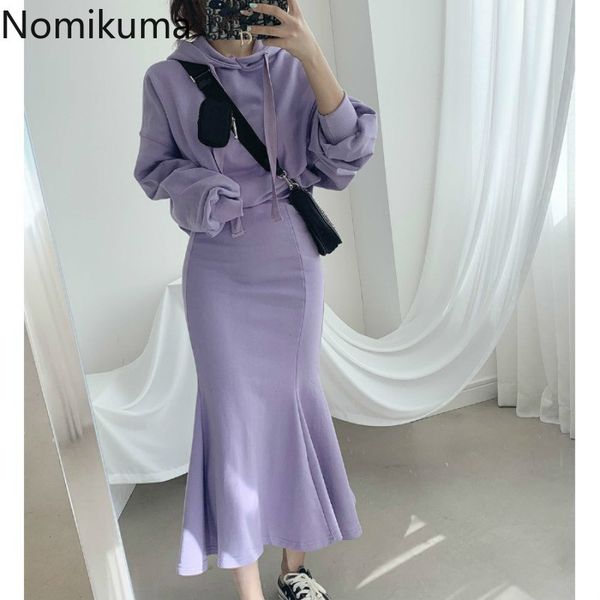 nomikuma korean women 2pieces outfits causal hooded pullover sweatshirt + high waist slim ruffle split mermaid skirt sets 6c925 210427, White
nomikuma korean women 2pieces outfits causal hooded pullover sweatshirt + high waist slim ruffle split mermaid skirt sets 6c925 210427, White